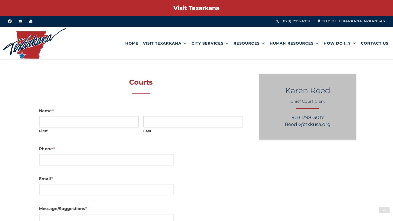 Texarkana, AR Courts | City of Texarkana Arkansas